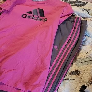 Womens Adidas set m bottom l top